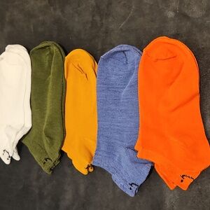 5 Pack Smiley Face Ankle Socks NWT